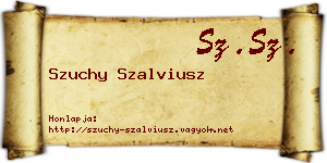 Szuchy Szalviusz névjegykártya